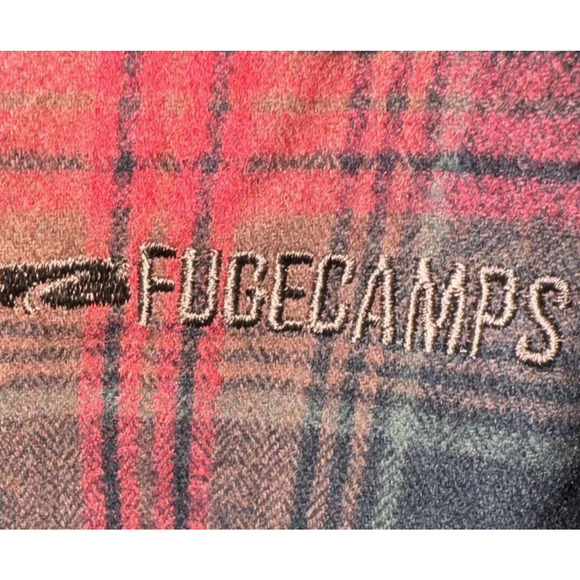 Burnside Men’s Plaid Flannel Shirt Crimson Red Size XL NWT Camping Grunge - Picture 8 of 13